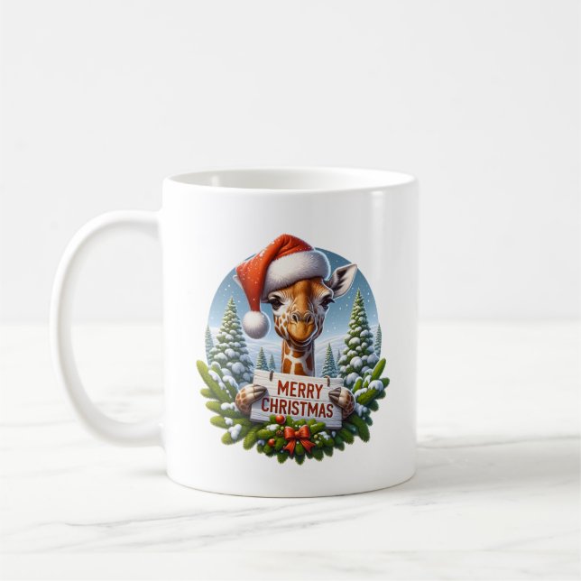 Kerst Giraf Coffee Mug (Left)