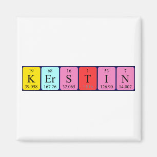 Kerstin periodic table name magnet