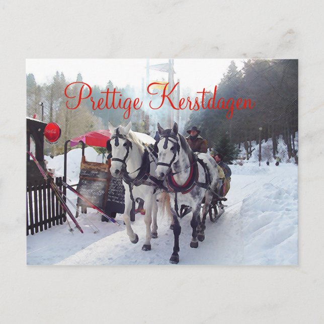 Kerstkaart Prettige Kerstdagen Postcard (Front)