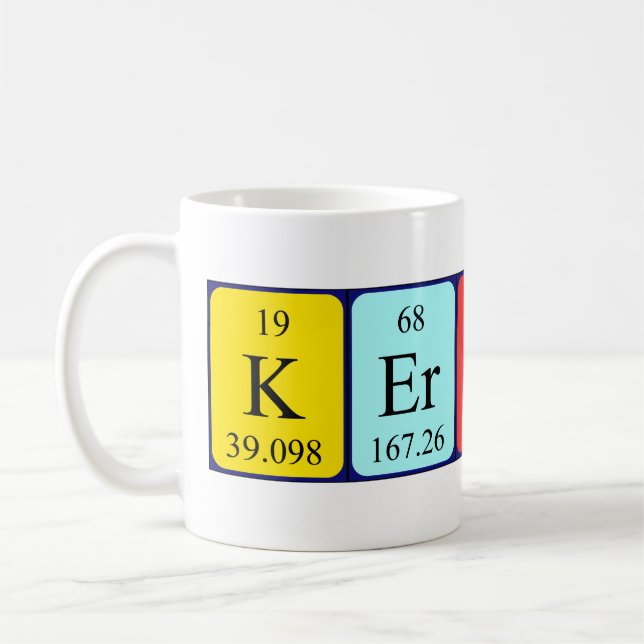 Kerttu periodic table name mug (Left)