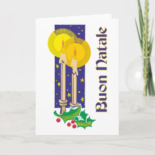 Kerzen candles Buon Natale Holiday Card