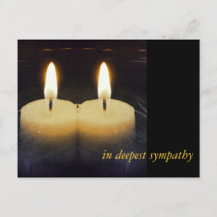 kerzen "in deepest sympathy" postcard