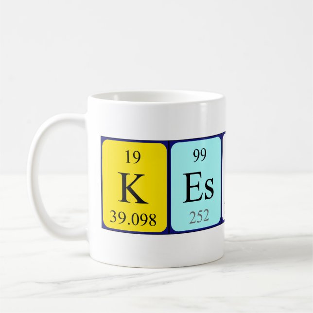 Keshaun periodic table name mug (Left)