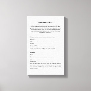 Keshe World Peace Treaty on Canvas Print