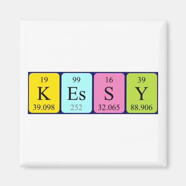 Kessy periodic table name magnet (Front)