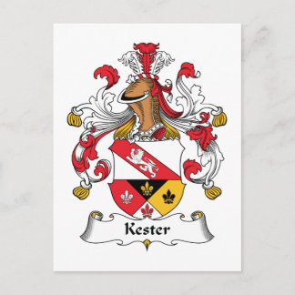 Kester Family Crest Postcard
