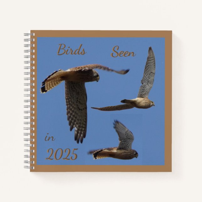 Kestrel Birds Photography Birdwatching Notebook (Front)