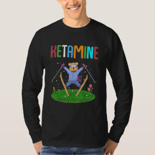 Ketamine Skiing Jumping Bear T-Shirt