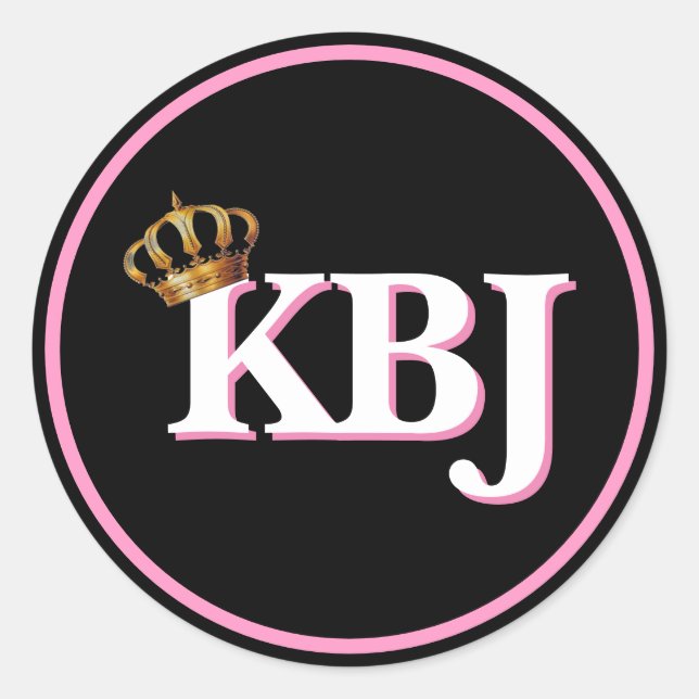 Ketanji Brown Jackson KBJ Monogram Classic Round Sticker (Front)