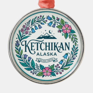 Ketchikan, Alaska Alaska Metal Tree Decoration