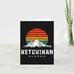 Ketchikan Alaska Mountain Scene Skiing And Hiking Card
