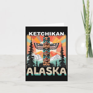 Ketchikan Alaska Native American Indian Totem Le  Card