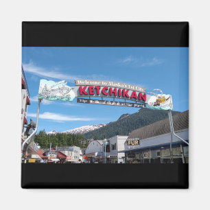 Ketchikan Alaska souvenir photo magnet