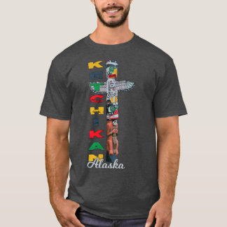 Ketchikan Alaska Totem Pole Native Art Souvenir T-Shirt