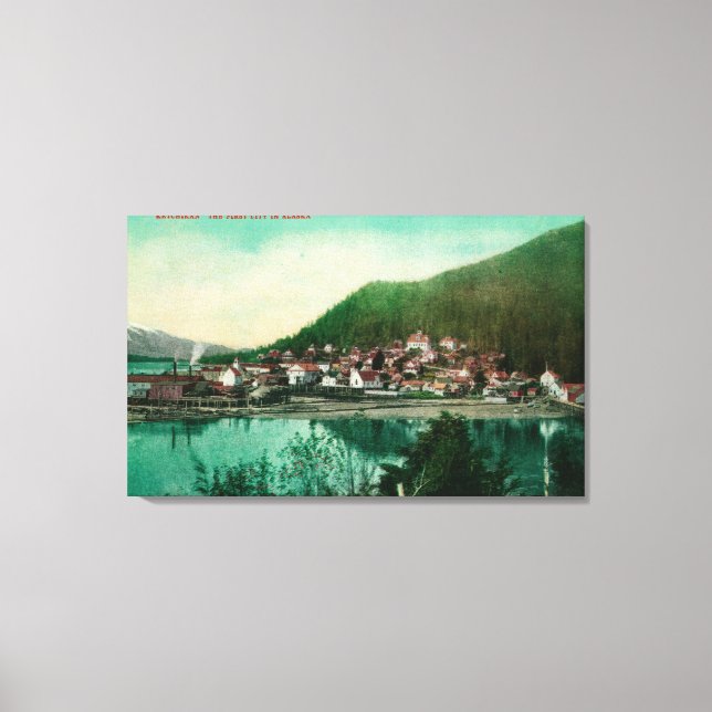 Ketchikan, Alaska Town View - First City in Canvas Print (Front)