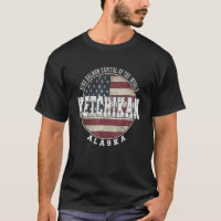 Ketchikan Alaska Vintage American Flag
