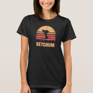 Ketchum Idaho Skier Vintage Id Skiing 80s Retro Sk T-Shirt