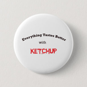 ketchup 6 cm round badge