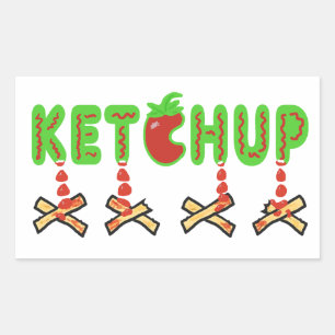 Ketchup and Fries Rectangular Sticker