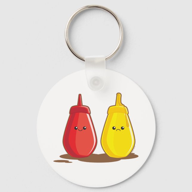 Ketchup and Mustard Key Ring (Front)