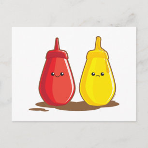 Ketchup and Mustard Postcard
