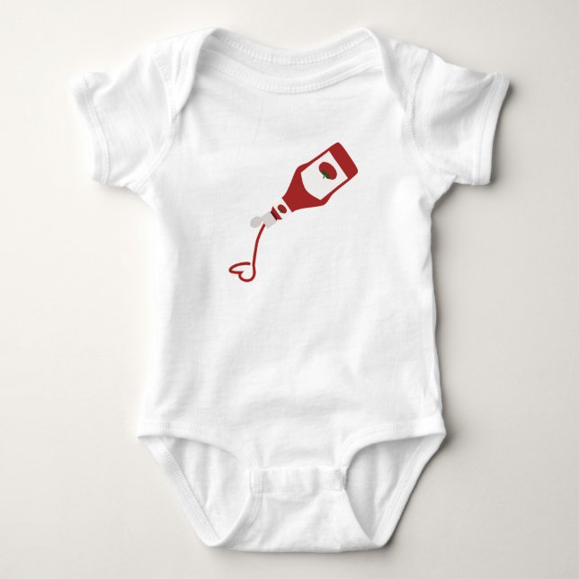 Ketchup Bottle Baby Bodysuit (Front)
