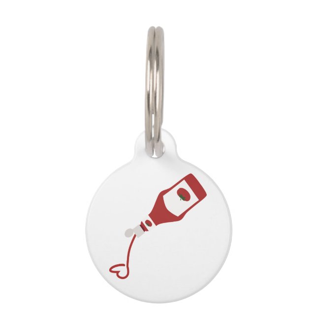 Ketchup Bottle Pet Tag (Front)