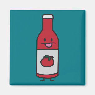 Ketchup Bottle Tomato Sauce Table condiment fancy Magnet
