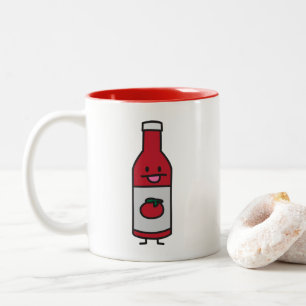Ketchup Bottle Tomato Sauce Table condiment fancy Two-Tone Coffee Mug