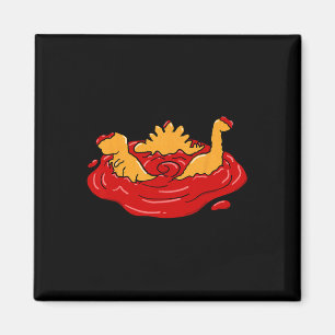 Ketchup Dino Nugget Apocalypse Funny Dinosaur Chic Magnet