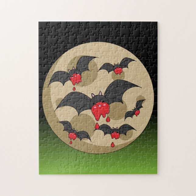 Ketchup Eater Vampire Bats Jigsaw Puzzle (Vertical)
