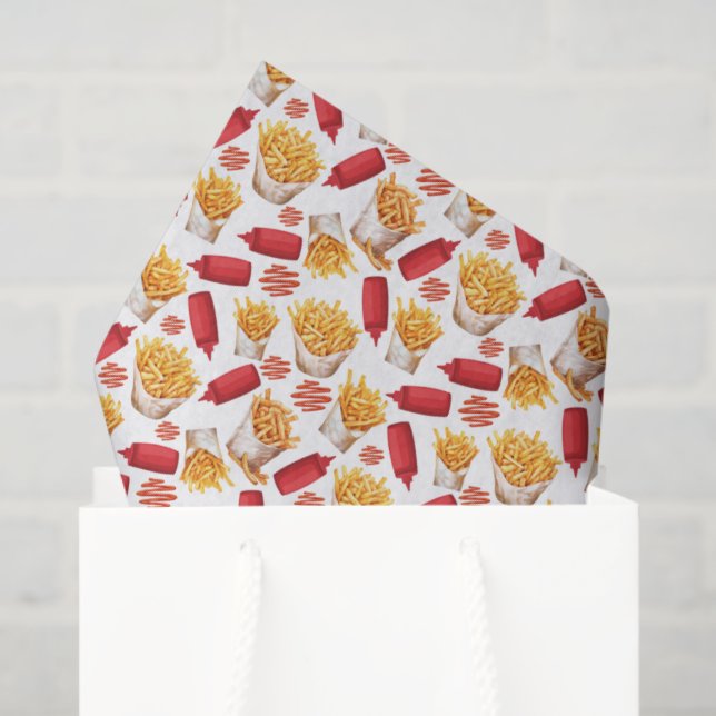 Ketchup & Fries Tissue Paper (Gift Bag)