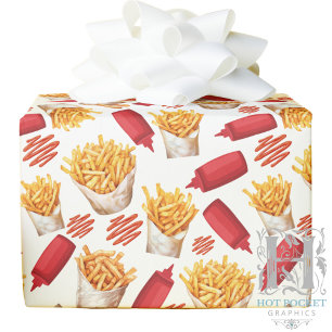 Ketchup & Fries Wrapping Paper