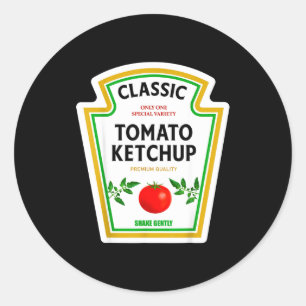Ketchup Halloween 2024 Costume Matching Mustard Co Classic Round Sticker