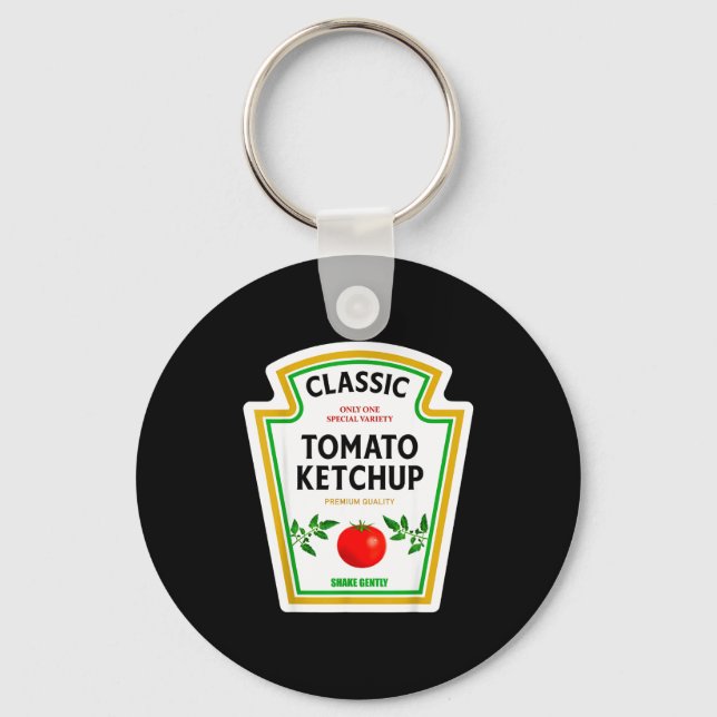 Ketchup Halloween 2024 Costume Matching Mustard Co Key Ring (Front)