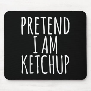 Ketchup Mustard Lazy Easy Funny Halloween Costume Mouse Pad