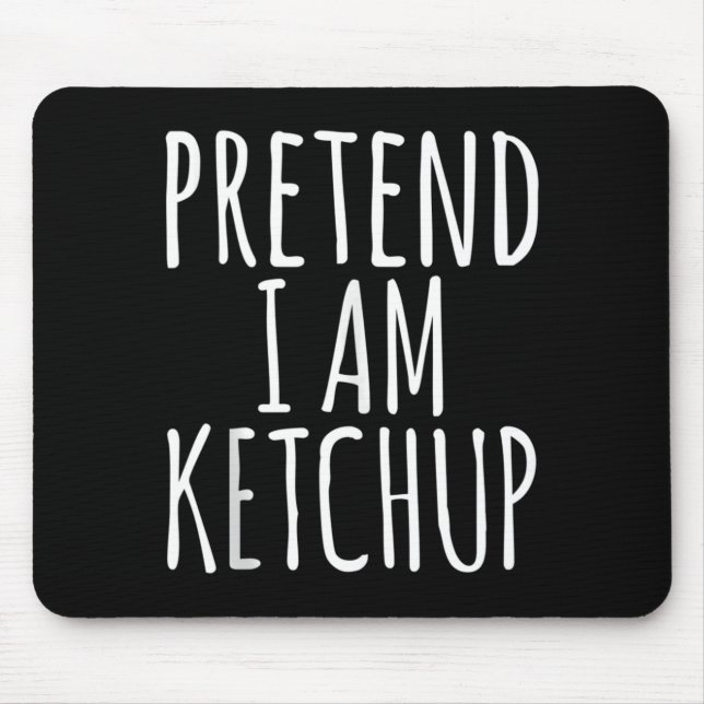 Ketchup Mustard Lazy Easy Funny Halloween Costume Mouse Pad (Front)