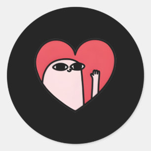 Ketnipz He Classic Round Sticker