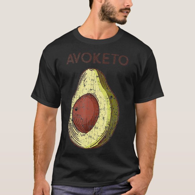 Keto Diet Avoketo Avocado Gift Dark  T-Shirt (Front)