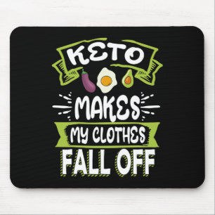 Keto Diet Low-Carb Ketogenic Ketosis Clothes Fall Mouse Pad