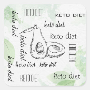 keto diet square sticker