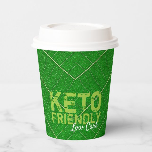 Keto Friendly Low Carb Paper Cups (Left)