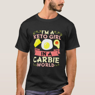 Keto Girl Ketosis Ketogenic Diet Avocado Eggs Chee T-Shirt