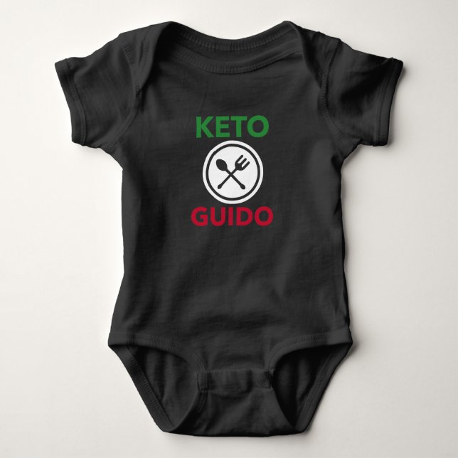 Keto Guido - Gift for Italians on the Keto Diet Baby Bodysuit (Front)