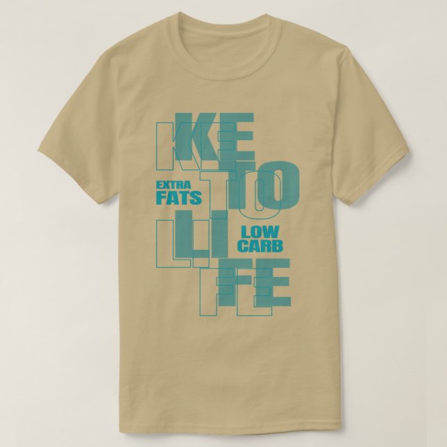 Keto Life Low Carb T-Shirt (Design Front)