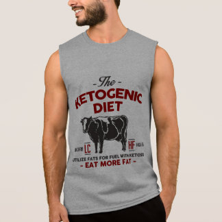 KETOGENIC DIET: Eat Keto Burn Fat As Fuel, Red Cow Sleeveless Shirt