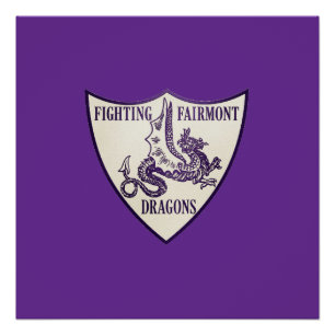 Kettering, Ohio Fighting Fairmont Dragons Logo Poster