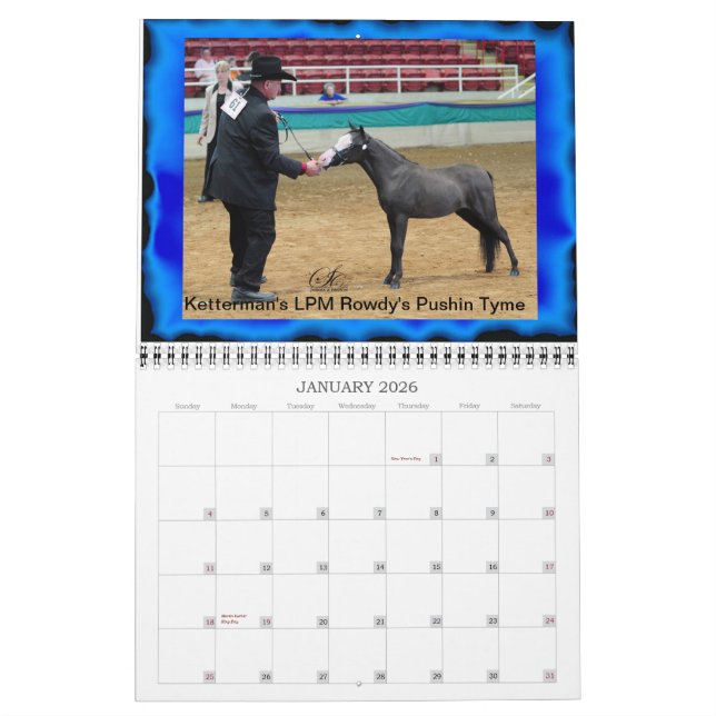 Ketterman's Lil Pondarosa Mini calendar (Jan 2026)