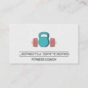 Kettle Bell Barbell Gym Weights Fitness Trainer Business Card