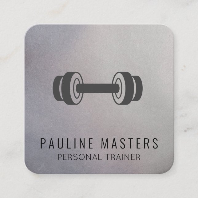 Kettle Bell Dumbell Icon | Personal Trainer Appointment Card (Front)